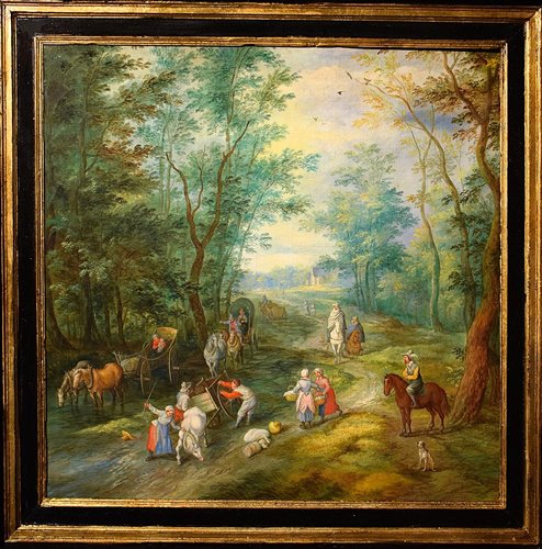 "Fairytale Landscapes with Figures in the Forest"